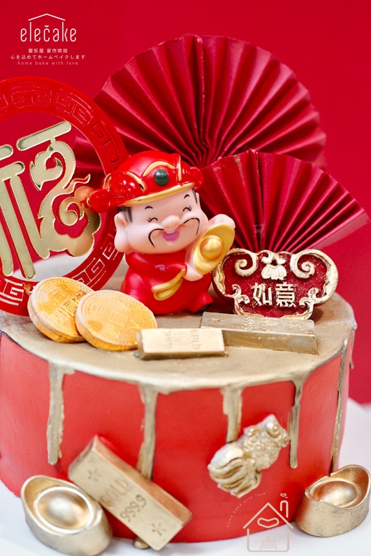 富贵财神爷蛋糕