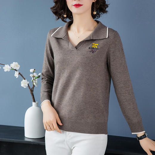 QY SFM208813新款针织毛衣女韩版休闲套头百搭上衣 商品图0