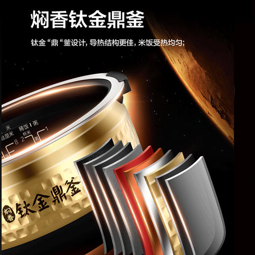 美的（508157）电饭煲DHZ4001XM 多段IH电磁加热 一锅两煮 4L电饭锅 不粘涂层内胆 WIFI控制 商品图3