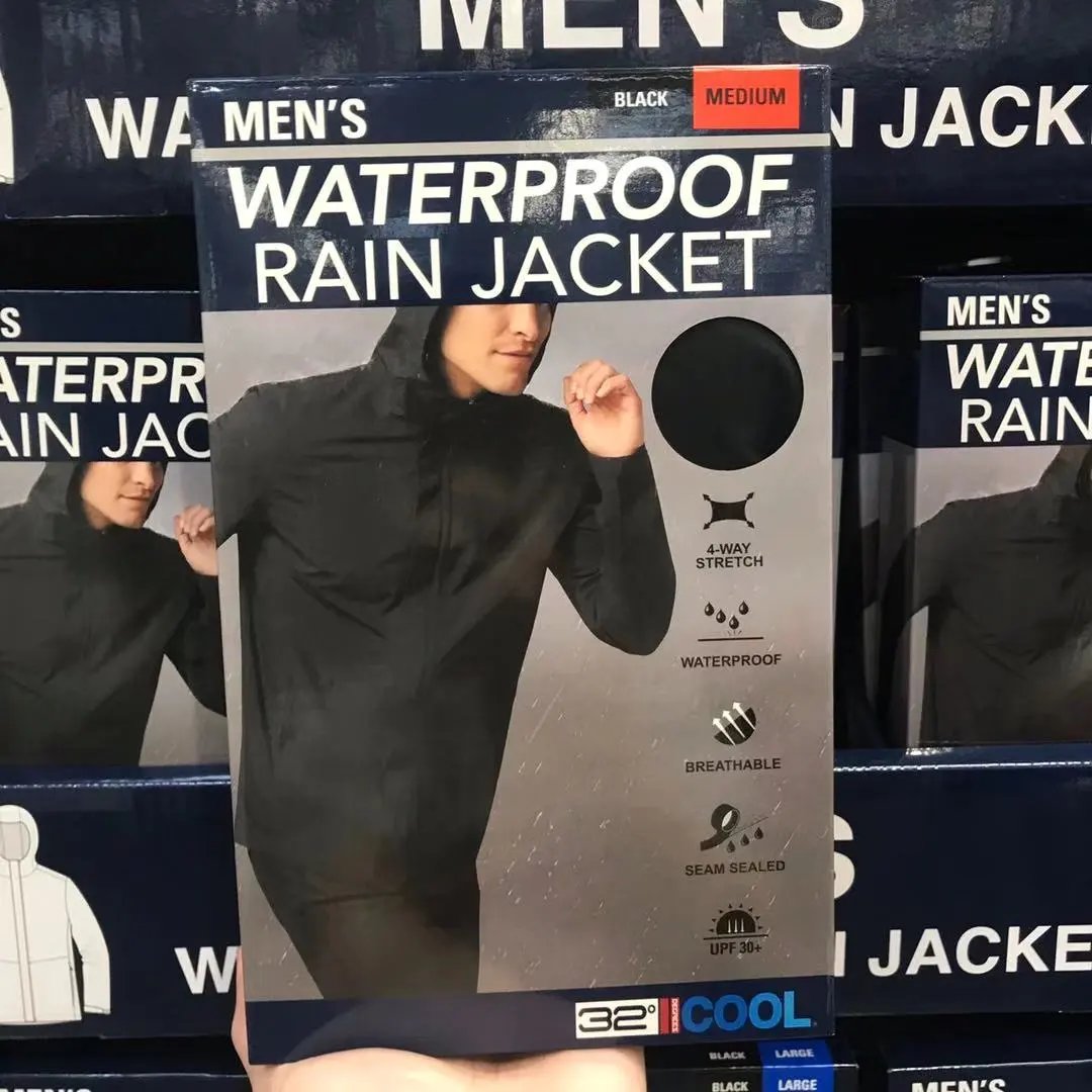 32度cool Weatherproof 男士防upf30 防水防雨薄夹克外套