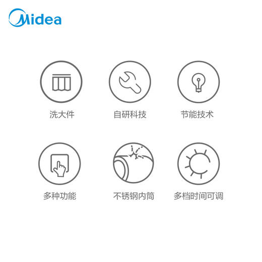 美的(Midea)VDL1D100ITY4（251655） 10公斤大容量全自动全驱变频洗脱一体洗衣机 家用巴赫银 全驱黑科技 商品图4