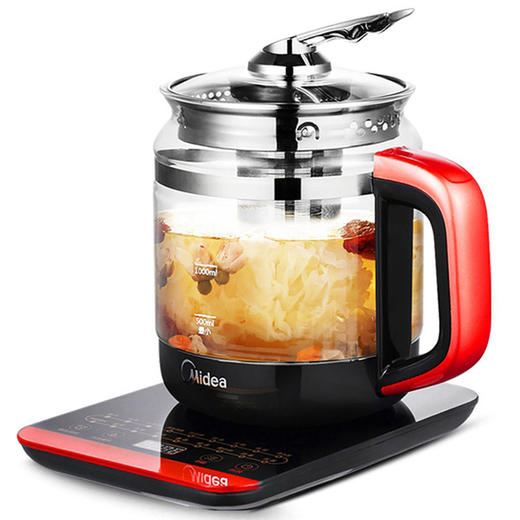 美的 （507150）GE1703c 养生壶 多功能 触屏式 高硼硅玻璃 1.5L 花茶 泡奶 煮温 养生壶 煎药壶 商品图0