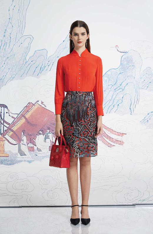 【伯妮斯茵】银线刺绣精致典雅半裙--丹青如黛--《洛神赋》1B6021 商品图3