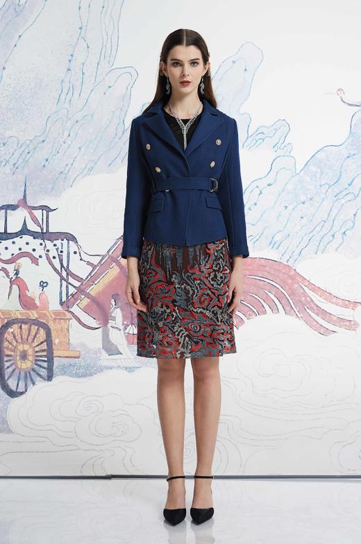 【伯妮斯茵】银线刺绣精致典雅半裙--丹青如黛--《洛神赋》1B6021 商品图6