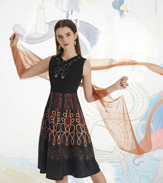 1S6036--连衣裙--云髻峨峨--《洛神赋》 商品图1