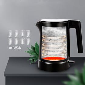 美的(508250) 电水壶HJ1517A 1.5L304不锈钢电热水壶 双层防烫进口温控器无缝一体内胆 静音烧水自动断电