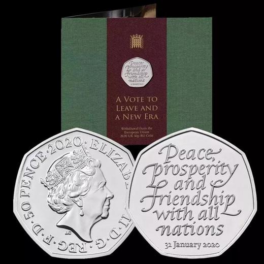 2020英国脱欧纪念币 带卡册 商品图0