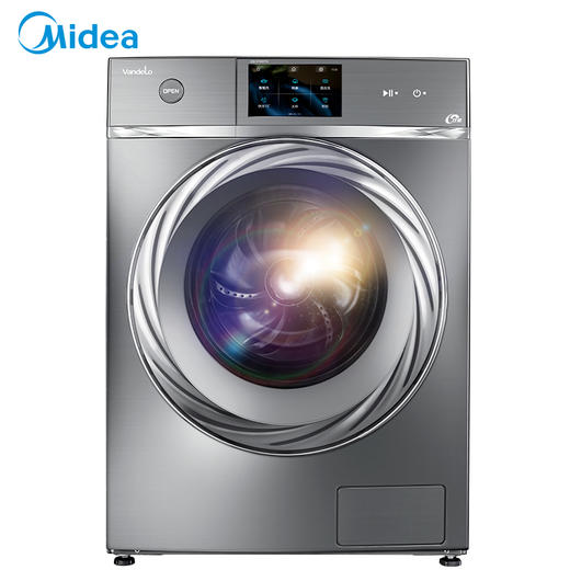 美的(Midea)VDL1D100ITY4（251655） 10公斤大容量全自动全驱变频洗脱一体洗衣机 家用巴赫银 全驱黑科技 商品图0