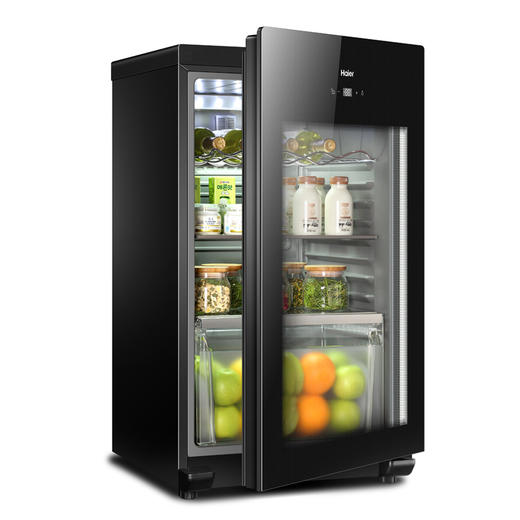 海尔（Haier）LC-102E 102L侧开门冰吧 茶叶柜 母婴冰箱 展示柜 饮料柜 雪茄柜 冷藏柜 酒柜 客厅冰箱 商品图1