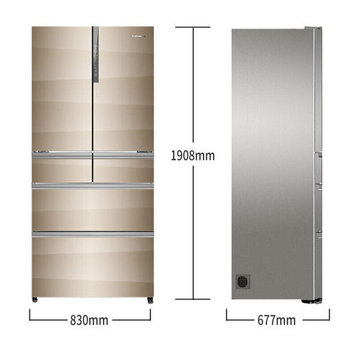 Casarte卡萨帝冰箱（202254） BCD-519WICAU1 519升 多门冰箱 风冷无霜变频6门大容量 对开门冰箱 自由嵌入式 商品图2
