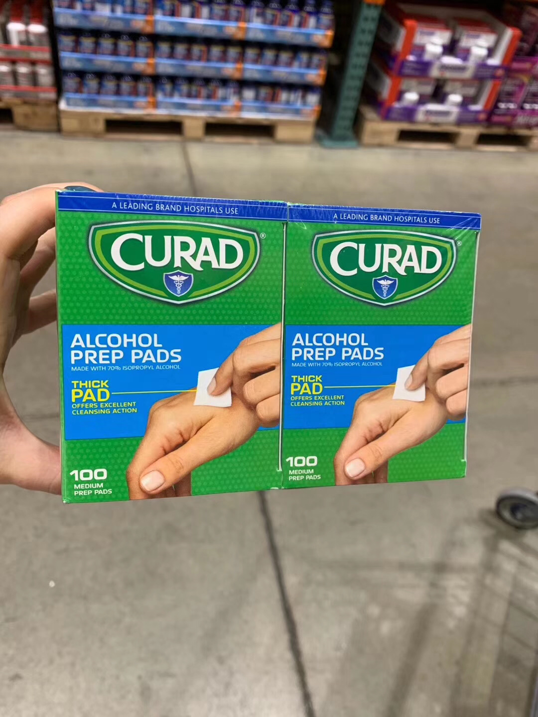 CURAD酒精消毒棉片400片独立包装