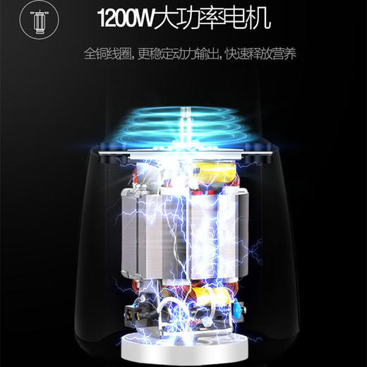 美的（507603
）  BL12K31破壁料理机 浓香破壁机 偏心紊流杯一键清洗搅拌机 果汁机 榨汁机 商品图4