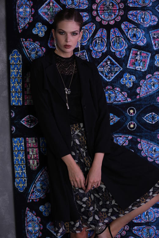 【伯妮斯茵】3B6213--蓝色半裙--太阳窗的幻想--《因汉而生--哥特》 商品图3