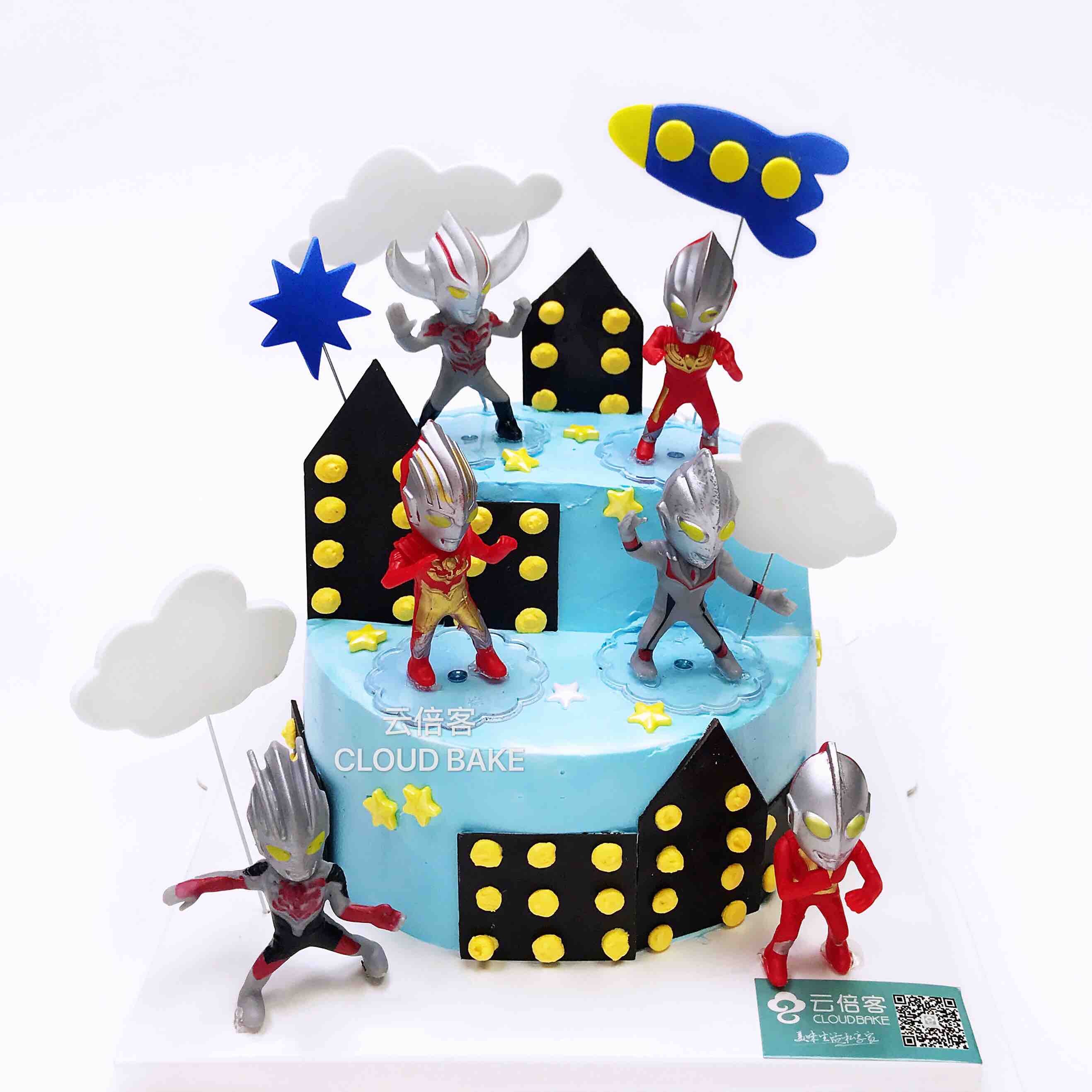 【奥特曼场景蛋糕】