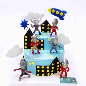 【奥特曼场景蛋糕】