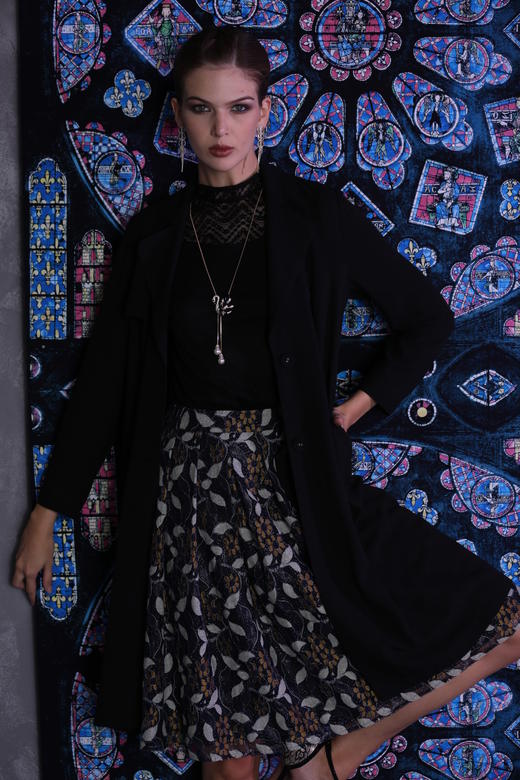 【伯妮斯茵】3B6213--蓝色半裙--太阳窗的幻想--《因汉而生--哥特》 商品图4