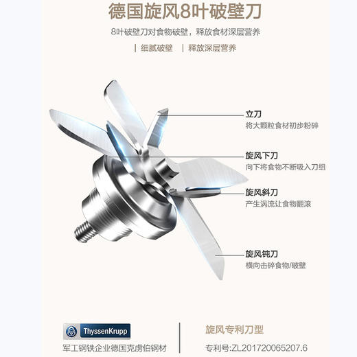 美的 （Midea）破壁料理机 BL1528A 智频静音防 家用加热全自动婴儿辅食机冷热双界面搅拌榨汁智联WIFI 商品图2