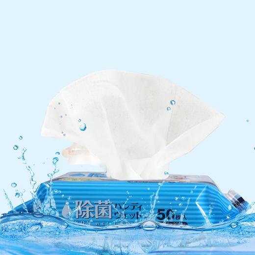除菌湿巾日本进口湿纸巾绿茶50片/包*2包 商品图1