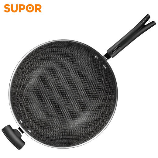 苏泊尔（509014）（SUPOR）炒锅不锈钢不粘炒锅 X晶盾不锈钢无涂层不粘锅 家用燃气灶电磁炉炒菜锅32cm CC32JA2 商品图6