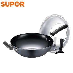 苏泊尔（507374）(SUPOR)铁锅炒锅不生锈老式平底铁锅无涂层多功能炒菜锅电磁炉32cm FC32H7