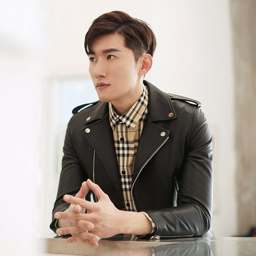 贝纳川男皮衣机车服潮流帅气皮夹克软皮衣男士真皮外套120107001402 商品图3