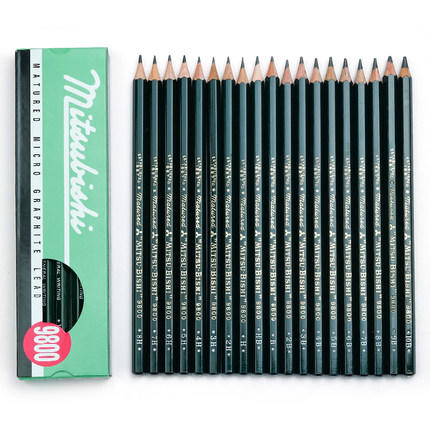 三菱9800木杆铅笔2hhb2b