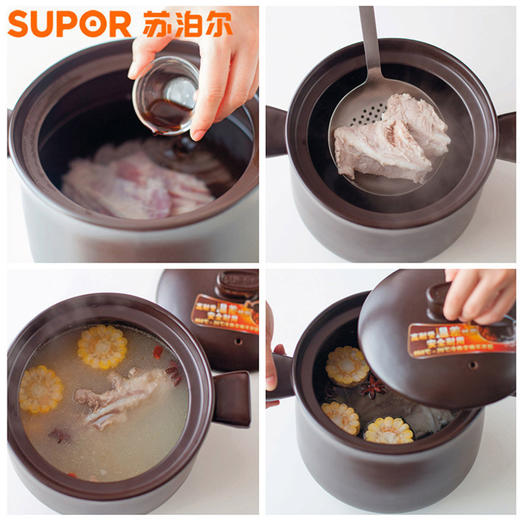 苏泊尔（508532
）（SUPOR）TB45A1陶瓷煲4.5L健康煲深汤煲炖汤锅砂锅炖锅 进口矿石材 冷热交替不开 商品图2