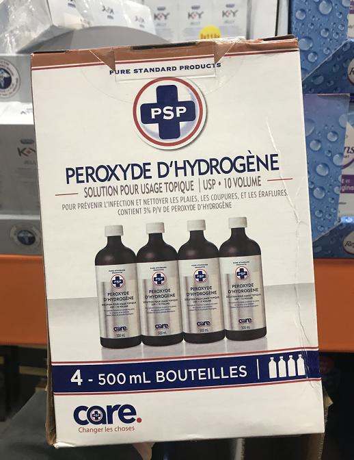 一箱4瓶psp hydrogen peroxide医用消毒液(3%双氧水过氧化氢)4瓶x500