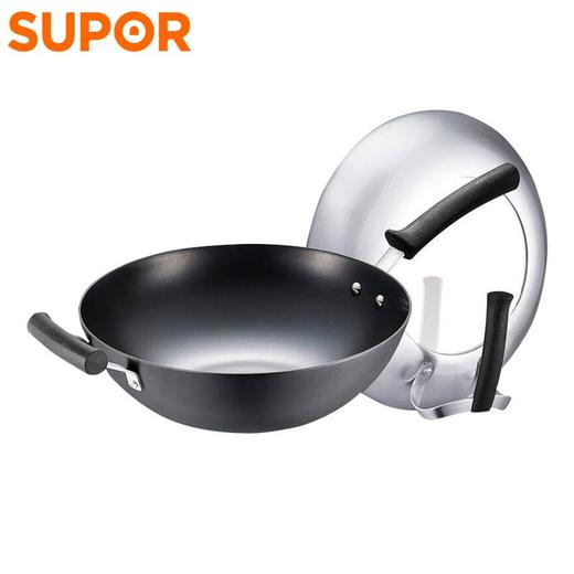苏泊尔（507371）(SUPOR)炒锅 臻铁真不锈健康铁锅 电磁炉明火燃气通用锅具 FC32Z1 商品图0