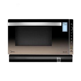 美的（508220）X5-251C 微波炉家用大功率 25L 平板加热微电脑式 变频蒸立方蒸汽光波炉 金色底盘