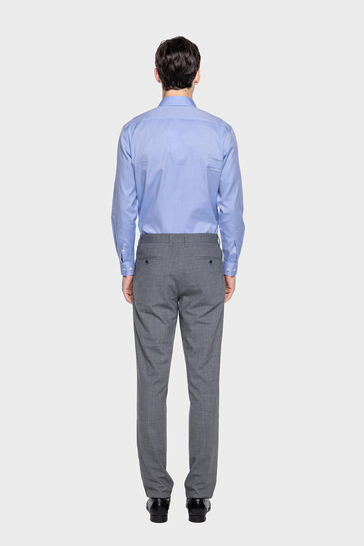 callisto浅蓝雀色格纹方领衬衫 SPSTL101BL 商品图2