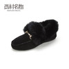 西村名物2019冬季新款毛毛鞋女冬外穿平底懒人一脚蹬X29CM33201 商品缩略图1
