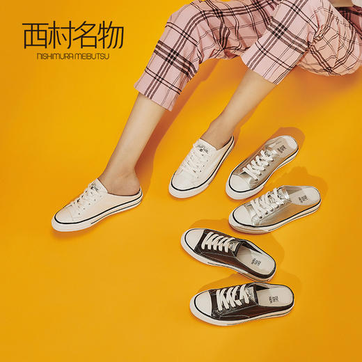 西村名物商场同款包头拖鞋平底舒适2019秋季新款一脚蹬30791 商品图4