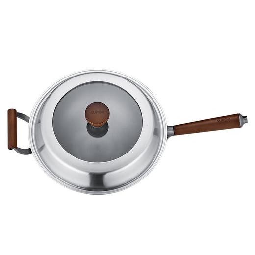 苏泊尔（508509）(SUPOR)芯铁真不锈钢玻盖炒锅 健康老式铁锅少油烟炒菜锅 燃气 CC32AA2 商品图2