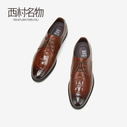 西村名物商场同款男士牛皮鞋2019新款商务正式装鞋舒适10881 商品图1