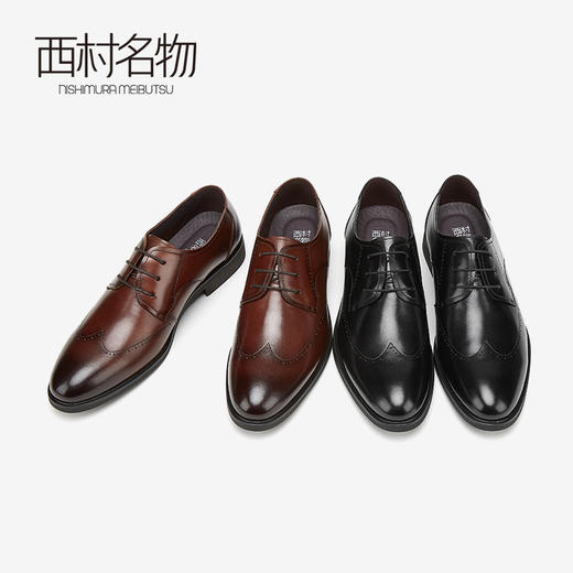 西村名物商场同款男士皮鞋2020春季新款商务休闲舒适皮鞋男10931 商品图0