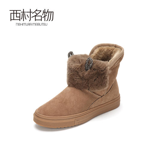 西村名物商场同款加厚保暖雪地靴女新款毛毛靴学院X284S41231 商品图1