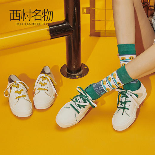 西村名物商场同款休闲舒适平底板鞋女百搭2020春季新款小白鞋女X29CM30551 商品图0