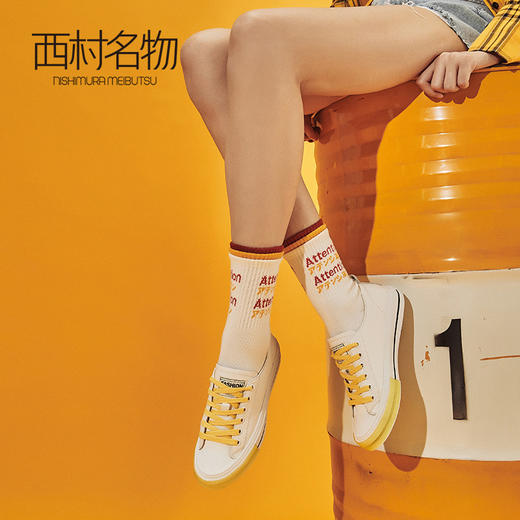 西村名物商场同款平底板鞋女休闲舒适2019秋季新款小白鞋女X29CM30801 商品图0