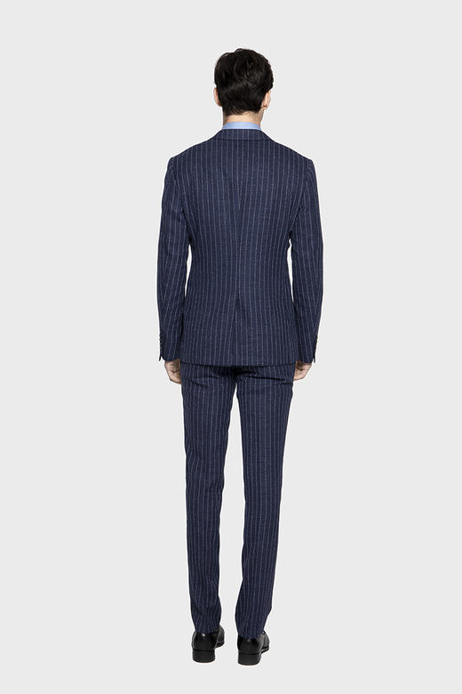 callisto海军蓝条纹西服 绵羊毛SPBWJ068NA 商品图2
