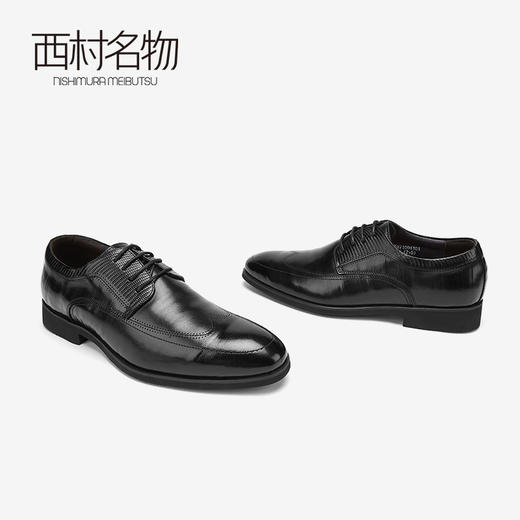 西村名物商场同款高档牛皮鞋2020春季新款商务正装圆头男鞋10941 商品图2