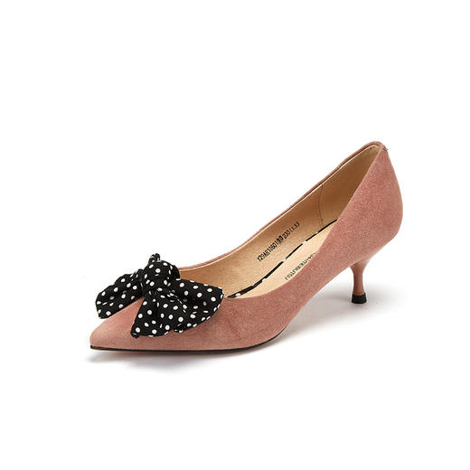 西村名物商场同款高跟鞋2019春季新款蝴蝶结细跟正装鞋10601 商品图1