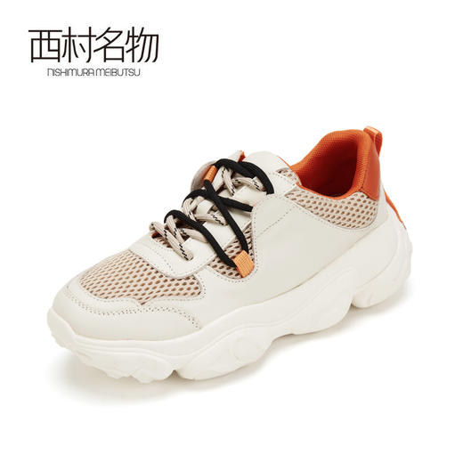 西村名物2019冬季新款老爹鞋女厚底ins风潮休闲运动鞋X29CM30541 商品图0