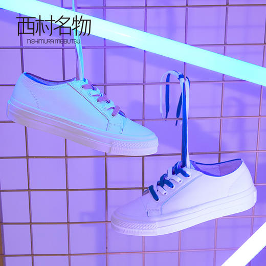 西村名物商场同款休闲舒适平底板鞋女百搭2020春季新款小白鞋女X29CM30551 商品图3