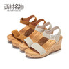 西村名物商场同款2019女夏季时尚新款凉鞋厚底休闲扣带单鞋 商品缩略图0