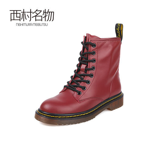西村名物牛皮马丁靴新款靴子女X29DS44931 商品图1