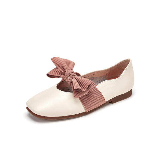 西村名物商场同款奶奶鞋女2019春季新款蝴蝶结舒适单鞋X29AE10301 商品图1