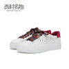 西村名物商场同款小白鞋女2019新款休闲板鞋平底单鞋女X29AM10051 商品缩略图0
