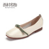 西村名物商场同款休闲舒适奶奶鞋女低跟平底百搭春季新款32371 商品缩略图1
