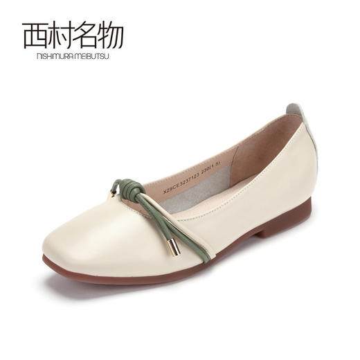 西村名物商场同款休闲舒适奶奶鞋女低跟平底百搭春季新款32371 商品图1